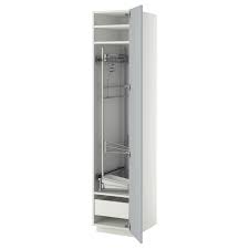Metod Hoge Kast Inrichting Schoonmkast Wit Veddinge Grijs Ikea Kast Inrichten Kast Schoonmaakkast