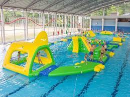 pool obstacle course inflatable water park pool obstacle course