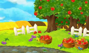 Cartoon Scene With Apple Garden On The Farm During Beautiful Day Illustration For Children Aff Apple Apple Garden Children Illustration Beautiful Day