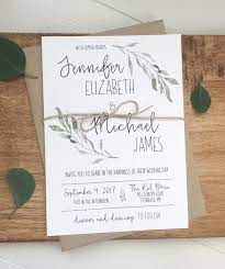 Rustic Wedding Invitation Modern Wedding Invitation Botanical Wedding Invitations Wedding Invitations Leaves Country Wedding Invitations