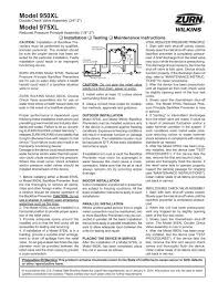 Specification sheet 950xlt2 repair parts waterworks brochur. Model 950xl Model 975xl Zurn