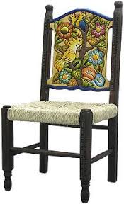 299 00 This Exquisitely Hand Carved And Hand Painted Birds Flowers Chair Was Created With Pride By The Re Mexican Home Decor Mexican Furniture Carved Chairs