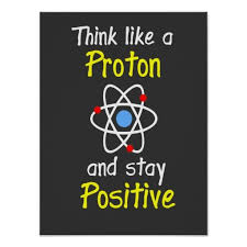 Think Like A Proton And Stay Positive Poster Zazzle Com Science Classroom Decorations Science Classroom Science Room
