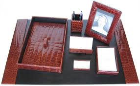 Signed with a silver a. Luxury Leather Desk Sets Accessories Desk Pads