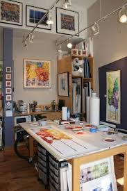 Really Nice Workspace David Castle Watercolor Studio Art Studio Lighting Art Studio At Home Art Studio Room
