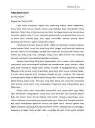 Gaya hidup tidak sehat mengartikan pada peribahasa yang berbunyi besar pasak dari pada tiang. Gaya Hidup Sihat Amin