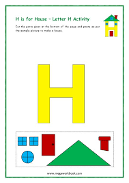 Colored popsicle sticks · popsicle sticks · brown and yellow acrylic paint · hot glue · poms · paint . H For House Printable Letter Activity Salvabrani
