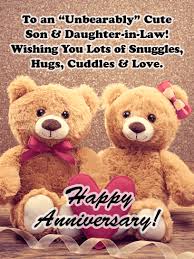 May this anniversary mark the start of another year full of god's blessings in your life. Celebrations Occasions Son And Daughter In Law Anniversary Card Special Couple Your Anniversary Card Globalgym Parsberg Com