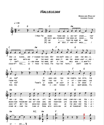 Leonard Cohen Hallelujah Sheet Music Leadsheet In C Major Transposable Download Print Hallelujah Sheet Music Sheet Music Music