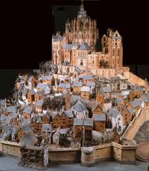 Model Of Mont St Michel France From About 1691 Model Castle Medieval Houses Wargaming Terrain