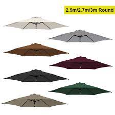 To replace a parasol cover. Replacement Fabric 2 5m 2 7m 3m Garden Patio Parasol Canopy Cover 6 Arm Or 8 Arm Ebay