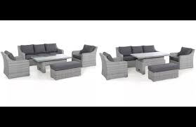 As with all of our premium quality products the polyrattan is handwoven onto an aluminium frame to create the ultimate in beautiful garden furniture, which is weather and uv resistant, stronger. Ascot 3 Seat Sofa Dining Set With Rising Table