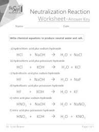 Strong acids and bases worksheet with answers author: Neutralization Reaction Easy Hard Science