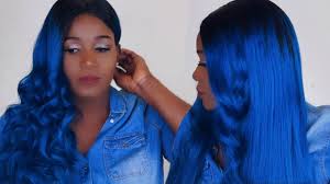 (light skinned meaning not white but has practically white skin, long hair). Blue Hair On Dark Skin Melanin Popping Eva Wigs Youtube