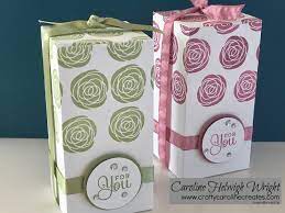 Craftycarolinecreates Gorgeous Gift Box With Cake Soiree From Stampin Up Is It A Rose Or A Sprout