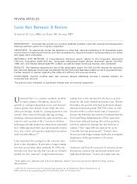 Laser hair removal is technically hair reduction instead of removal. Pdf Laser Hair Removal A Review Emmy Graber Academia Edu