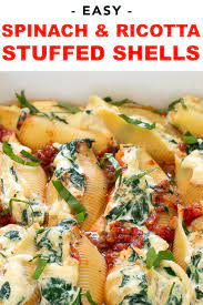 Easy Spinach And Ricotta Stuffed Shells Chef Savvy Recipe Stuffed Pasta Shells Shell Pasta Recipes Stuffed Shells Ricotta