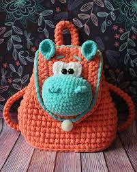 Crochet Kids Bag Knitting Bag Pattern Crochet Bag Pattern Crochet Backpack