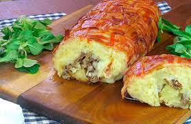 картошка с беконом и сыром в духовке рецепт с фото Kartofelnyj Pirog Iz Bekona S Gribami I Syrom V Duhovke Kartofel S Syrom Idei Dlya Blyud Bekon