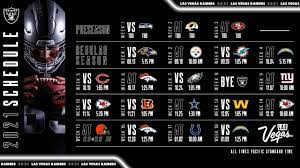 The raiders compete in the nationa. Las Vegas Raiders Announce 2021 Schedule