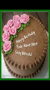 Birthday Cake Images With Name Angel Pin By Naidu On Cakes Birthday Cake Roses Happy Birthday Chocolate Cake Birthday Cake For Brother