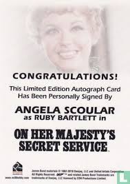 Angela Scoular as Ruby Bartlett in On Her Majesty's Secret Service (2010)