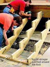 How To Build Deep And Wide Deck Stairs Deck Stairs Building A Deck Diy Stairs
