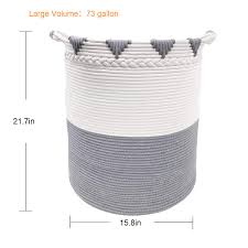 Woven wicker basket laundry hamper. Buy Territrophy Xxxl Large Cotton Rope Bakset 22x16x 16 Laundry Hamper With Handles Woven Storage Basket Woven Laundry Basket Blanket Baskets For Storage For Towel Throws Toys Diaper Hamper Online In Vietnam