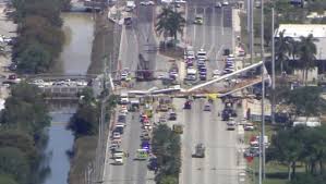 Traffic camera video shows the devastating moment of the miami bridge collapse. Miami Pedestrian Bridge Collapses Killing Six People Crushing Cars