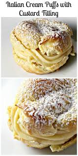 Italian Cream Puffs With Custard Filling Cookjino Tasty Pastry Dessert Recipes Desserts