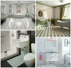 Tapis salle de bain motif marron rayure blanc noir. La Salle De Bain Retro Et Vintage En 25 Idees