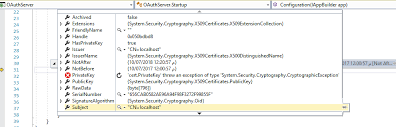 Privatekey Threw An Exception Of Type System Security Cryptography Cryptographicexception Stack Overflow
