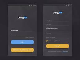 Simple Login Signup For Android Dark Theme Themes For Mobile Mobile Login Signup