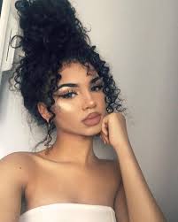 Now, this is where you things switch up a bit. Cute Messy Bun Curly Hair Novocom Top