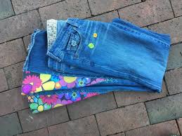 Size 27 R Big Star Sweet Bell Bottoms Flower Child Bells Ooak Flares