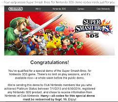 Jump to navigation jump to search. Super Smash Bros For 3ds Early Access Demo Codes 3 Winners Deals Giveaways Wemod Community