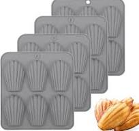Amazon.com: 4 Pack Madeleine Pans for Baking, 6 Cavity Shell ...