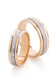 Matching Wedding Bands Made Of Two Colors Of Gold His And Etsy Couple Wedding Rings Wedding Rings Matching Wedding Rings