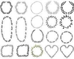 Feminine Floral Wreath Clipart Bohemian Flower Monogram Frame Etsy In 2021 Floral Wreath Clipart Book Design Flower Pattern Design