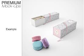 French Macarons Gift Box Set French Macarons Brochure Design Template Gift Box