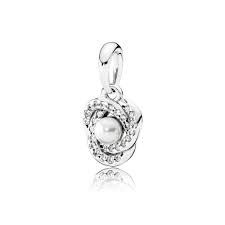 Authentic Pandora Sterling Silver Luminous Love Knot Clear Cz Pendant 390401wcp Pandora Pendant And Pandora Gift Pouch Abou Pendant Cz Pendant Pearl Pendant
