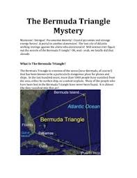 The Bermuda Triangle Reading Material And Creative Writing Prompt