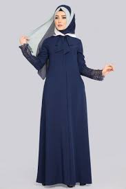 Kollari Dantelli Ferace Mdh6516 Indigo Moda Stilleri The Dress Kiyafet