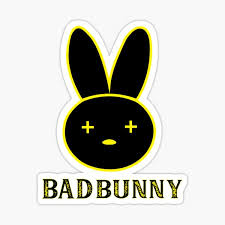 Bad Bunny Black Stickers for Sale | Redbubble