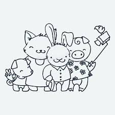 Anyway we can find coloring pages of cute animal to color. Cute Little Tourist Animals Cartoon Hand Drawn Vector Illustration Cute For Baby Coloring Pages T Shirt Print And Other Stock Vector Illustration Of Fashion Background 147971360
