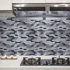 The bathroom backsplash style is widely available at home improvement stores. Buy Art3d 10 Piece Stick On Backsplash Tile For Kitchen Bathroom 12 X 12 Gray White Tile Online In Vietnam B01cg8aesq