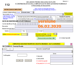 2165/2019 pentru aprobarea modelului, conţinutului, modalităţii de depunere şi de gestionare a formularului 112 declaraţie privind declaraţia se completează de către persoanele fizice şi juridice care au calitatea de angajatori sau sunt asimilate acestora potrivit legii nr. DeclaraÈia 112 Anaf 2020 Actualizare Èi Azi 06 02 2020 La Pdf Ul Inteligent Buton Completare SecÈiune F1 Angajator Cabinetexpert Ro Blog Contabilitate