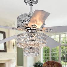 Free shipping on all crystal chandeliers add extra support to ceiling light elegant lamp. 52 Parma 5 Blade Crystal Ceiling Fan With Light Kit Included In 2021 Ceiling Fan Chandelier Ceiling Fan Ceiling Fan With Remote