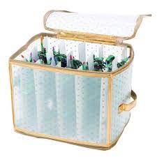 Christmas Light Organizer With Five Dividers Gold Simplify Christmas Storage Holiday Storage Christmas Tree Storage