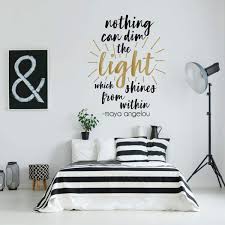 10 black and white bedroom for teen girls | homemydesign. Amazon Com Girl Bedroom Decor Wall Decal Maya Angelou Quote Nothing Can Dim The Light Inspirational Vinyl Decorations For Teen Room Gold Black Pink Purple White Other Colors Small